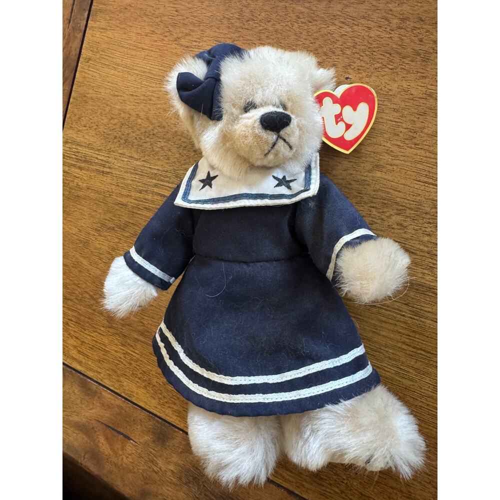 Ty Attic Treasures Breezy Bear Sailor Outfit Plush Navy Dress With Tag